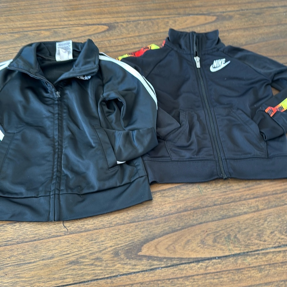 2 3T great Nike & adidas zip ups!!!